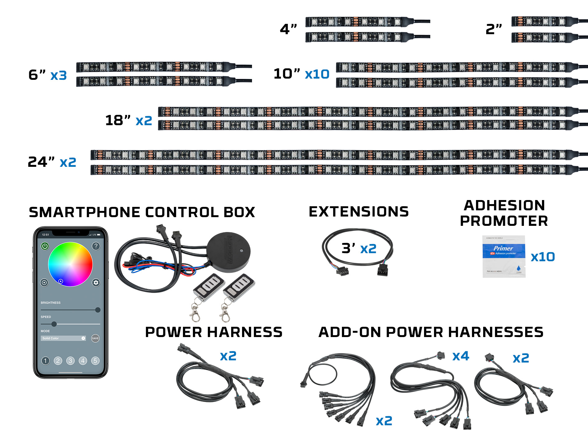 Bluetooth Can-Am Spyder LED Lighting Kit